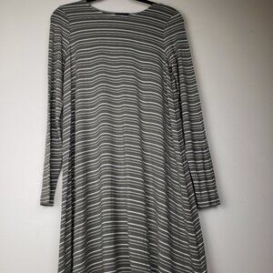 AEO Olive Striped Dress Tunic